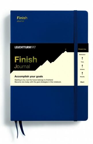 Navy, Finish Journal, Medium (A5), 100 g/m? paper, English