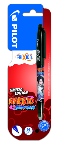 Roller gélový/gumovací Pilot Frixion Ball Naruto blister čierny 0,7 mm