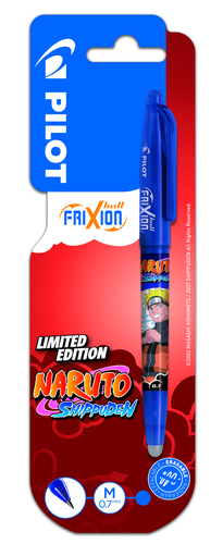 Roller gélový/gumovací Pilot Frixion Ball Naruto blister modrý 0,7 mm