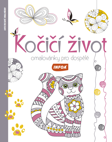 Omalovánky pro dospělé - Kočičí život
