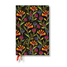 18 mesačný diár 2024/2025 Wild Flowers Mini HOR Paperblanks