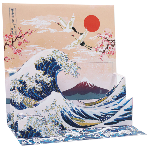 3D Blahoželanie - Vlna Hokusai