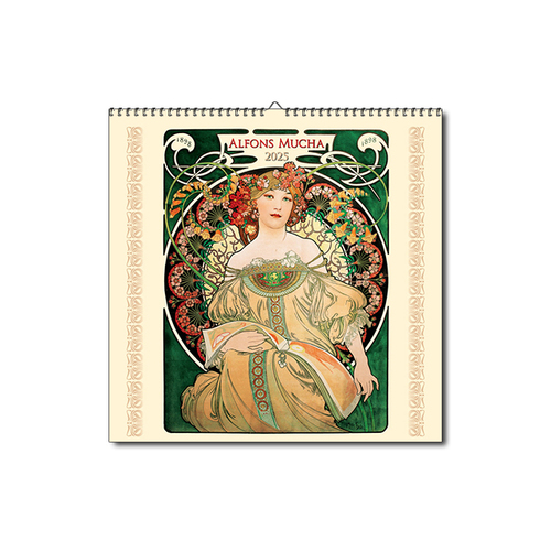 Nástenný kalendár Alfons Mucha štvorec 2025