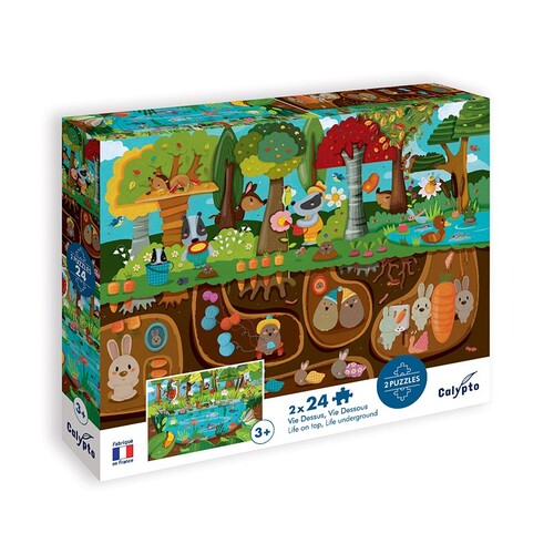 PUZZLE Život nad a pod zemou 2 x 24 dielikov