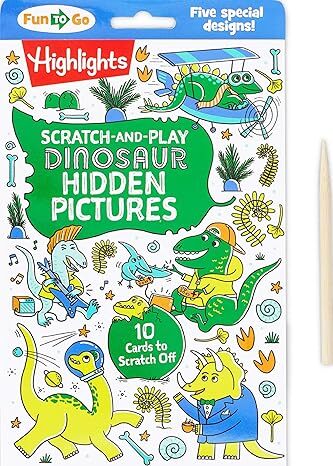 Scratch-and-Play Dinosaur Hidden Pictures