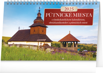 Stolový kalendár Pútnické miesta 2025, 23,1 × 14,5 cm