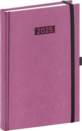 Denný diár Diario 2025, ružový, 15 × 21 cm