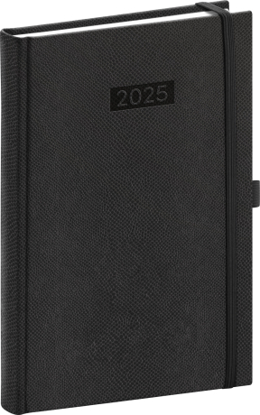 Denný diár Diario 2025, čierny, 15 × 21 cm