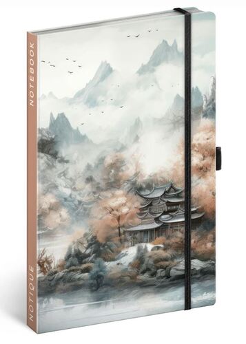 Notes Japonsko, linajkovaný, 13 × 21 cm