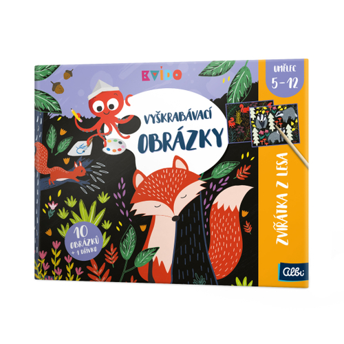 Kvído: Vyškrabávacie obrázky - Zvieratká z lesa