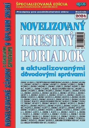 Novelizovaný Trestný poriadok 19/2024