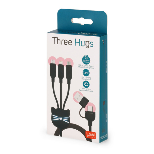 Legami Nabíjací a dátový kábel 3v1 Three Hugs Kitty