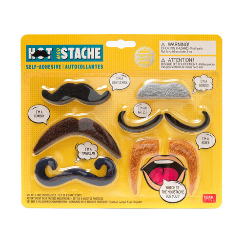 Legami Set 6 samolepiacich falošných fúzov Hot Moustache