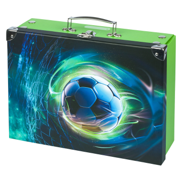 Skladací školský kufrík Futbal Lopta s kovaním Baagl
