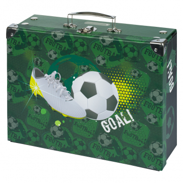 Skladací školský kufrík Futbal s kovaním Baagl