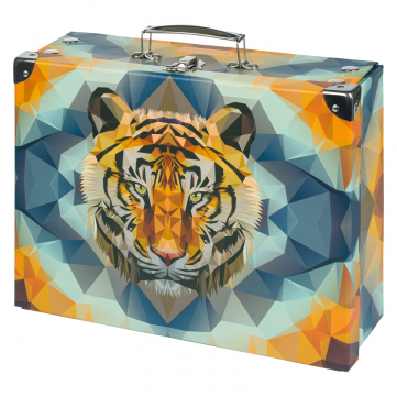 Skladací školský kufrík Tiger s kovaním Baagl