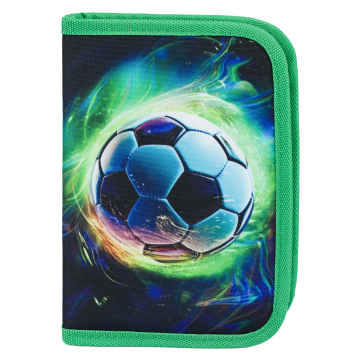 Školský peračník jednoposchodový Futbal Lopta zelený Baagl