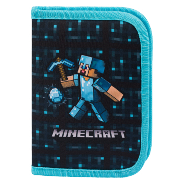 Školský peračník jednoposchodový Minecraft Blue Axe Baagl