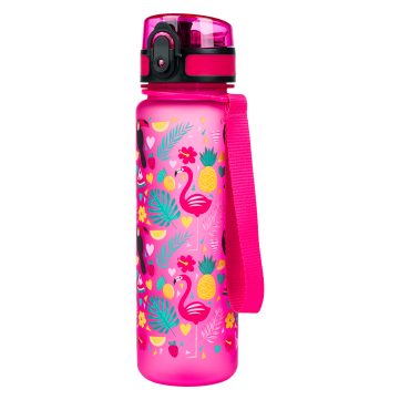 Tritanová fľaša na nápoje Plameniaky, 500 ml Baagl