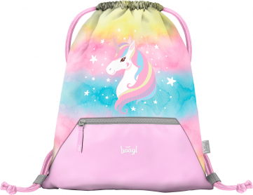 Vrecko s priehradkou na zips Rainbow Unicorn Baagl