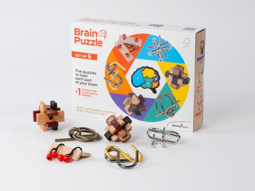 RecentToys Brain Puzzle (sada 6 ks)