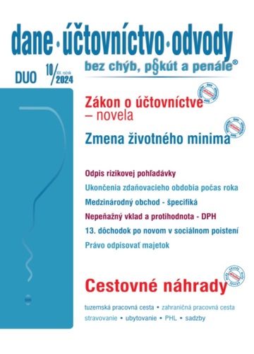 Dane účtovníctvo odvody 10/2024 - Novela zákona o účtovníctve