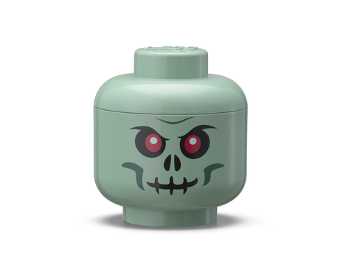 LEGO úložná hlava (mini) Zelený kostlivec