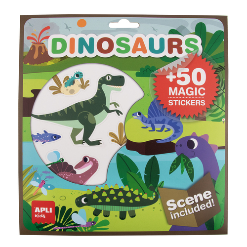 APLI Plagát s nálepkami Dinosaury