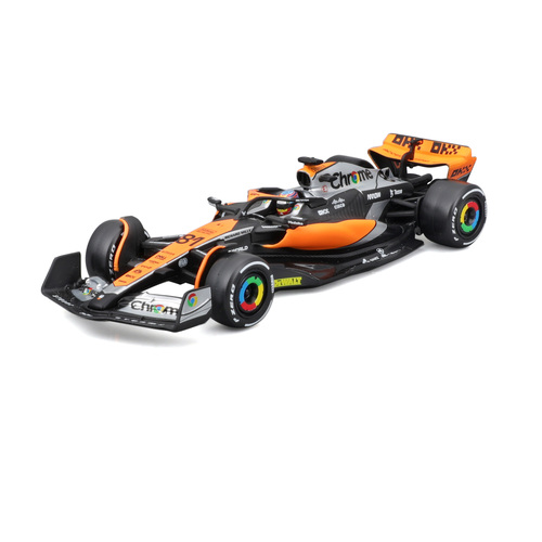 Bburago 1:43 RACE Formula F1 - McLaren F1 Team MCL60 (2023) 81 (Daniel Ricciardo) - with driver and decorative box