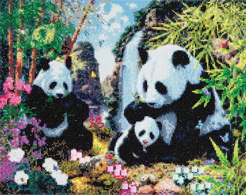Obraz Údolie pandy (40x50 cm) vykladanie z diamantov