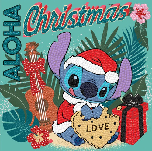 Pohľadnica Vianočný pozdrav Disney vykladanie z diamantov