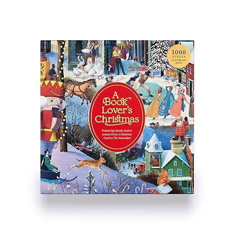 A Book Lover's Christmas 1000-piece puzzle