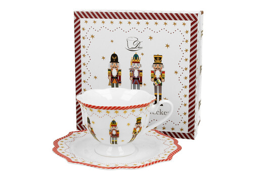Porcelánová šálka s podšálkou Vianočný luskáčik 190 ml