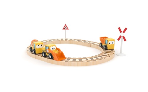 Set stavbári vo veľkej tube J’ADORE