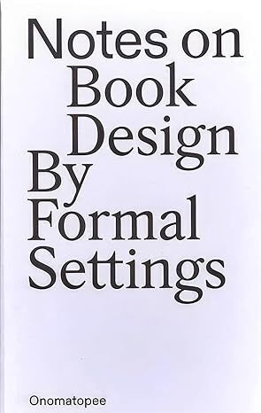 Notes on Book Design