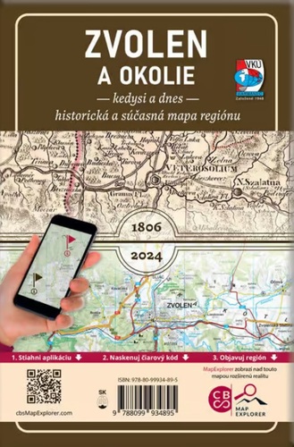 Porovnávacia mapa Zvolen – kedysi a dnes