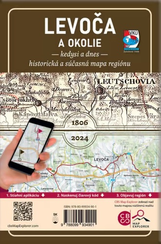 Porovnávacia mapa Levoča a okolie - kedysi a dnes