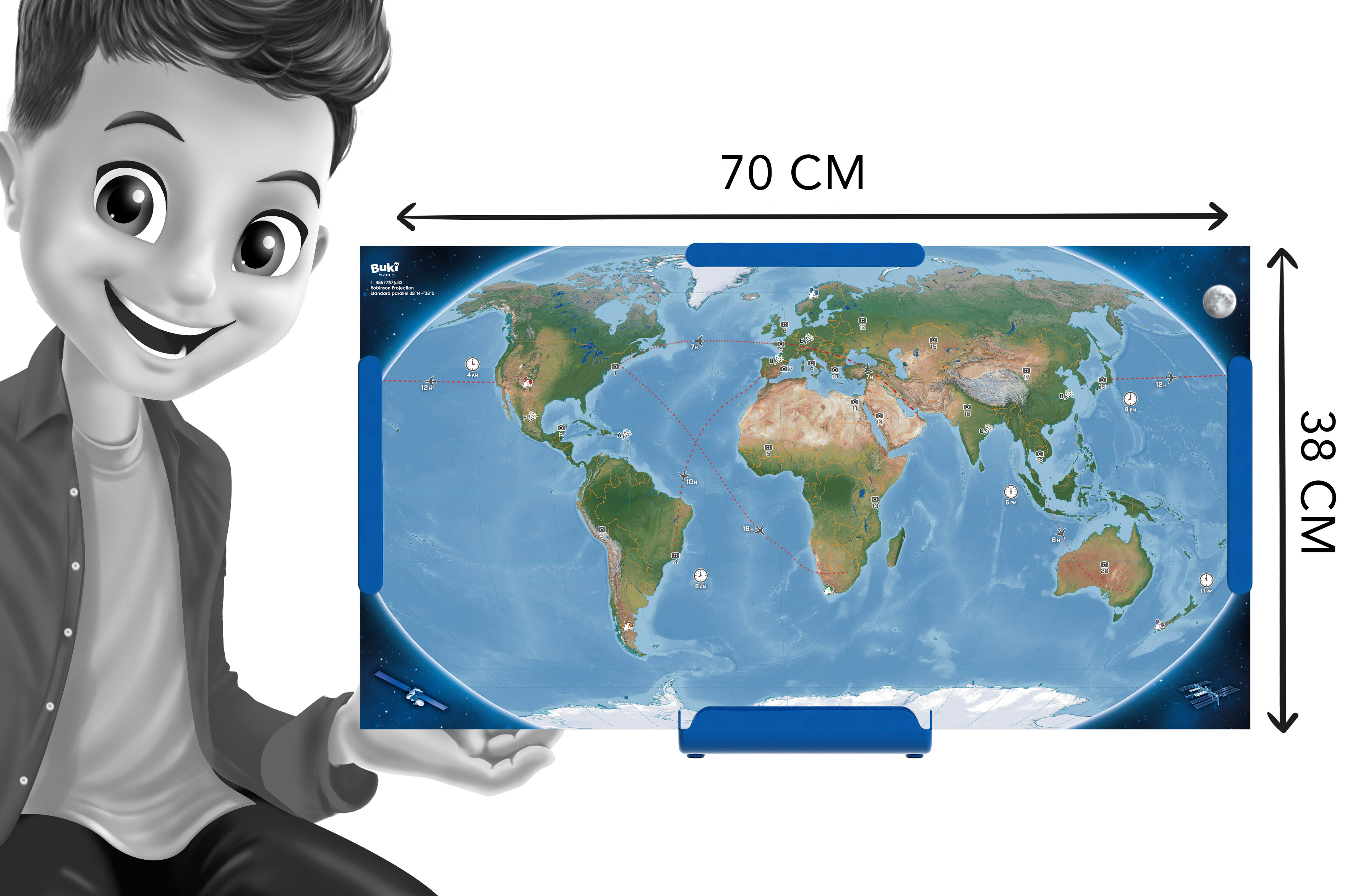 Magnetická mapa sveta EN verzia BUKI
