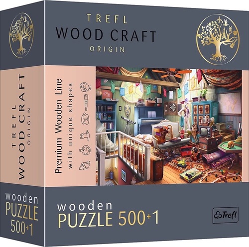 Drevené puzzle Poklady v podkroví 500+1 Trefl