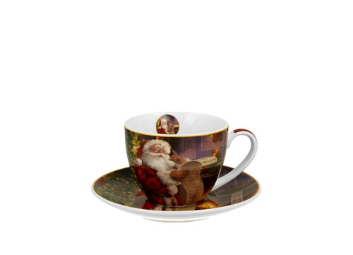 Porcelánová šálka s podšálkou Santov list 250 ml