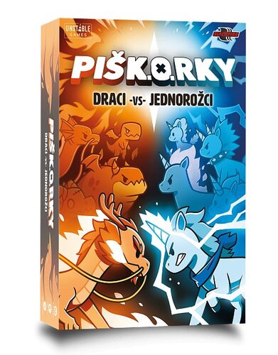 Hra PIŠK.O.RKY: Draci vs Jednorožci (hra v češtine)