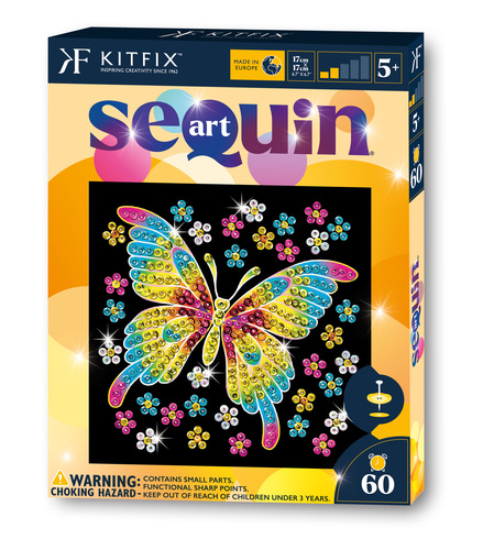 Napichovanie flitrov Motýľ Sequin Art 60