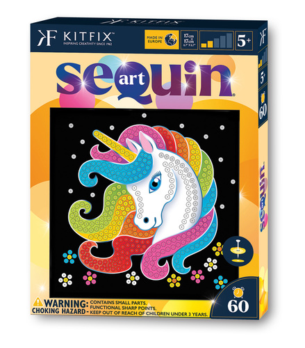 Napichovanie flitrov Jednorožec Sequin Art 60