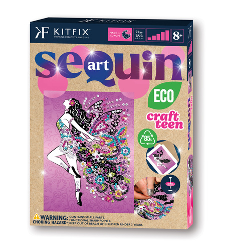 Napichovanie flitrov Eco Víla Sequin Art Craft Teen ECO