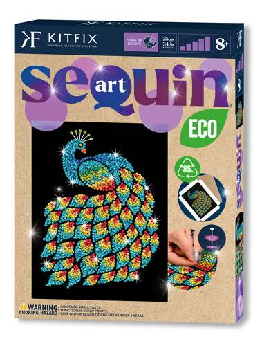 Napichovanie flitrov Eco Páv Sequin Art Purple ECO