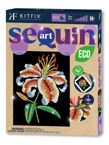 Napichovanie flitrov Eco Ľalia Sequin Art Purple ECO