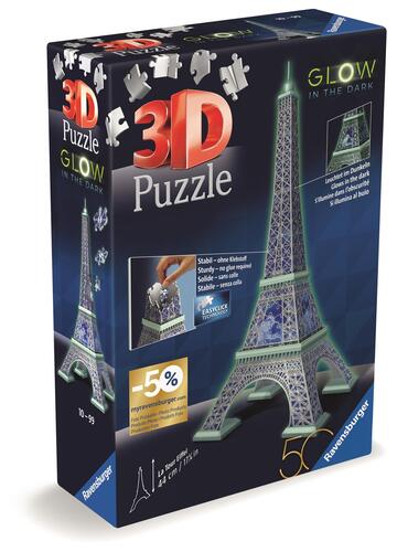 3D Puzzle-Ball Eiffelova veža výročná edícia (Nočná edícia) Ravensburger