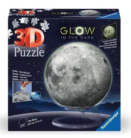 3D Puzzle-Ball Mesiac svietiaci v tme Ravensburger