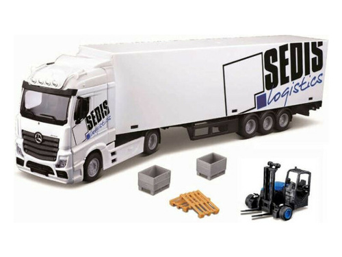 Bburago 1:43 MB Actros SEDIS Logistics with Forklift and accesories