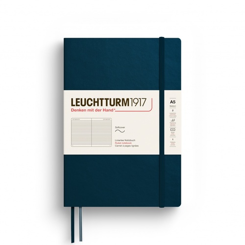 Zápisník LEUCHTTURM1917 Medium (A5) Deep Sea, 123p., riadkovaný
